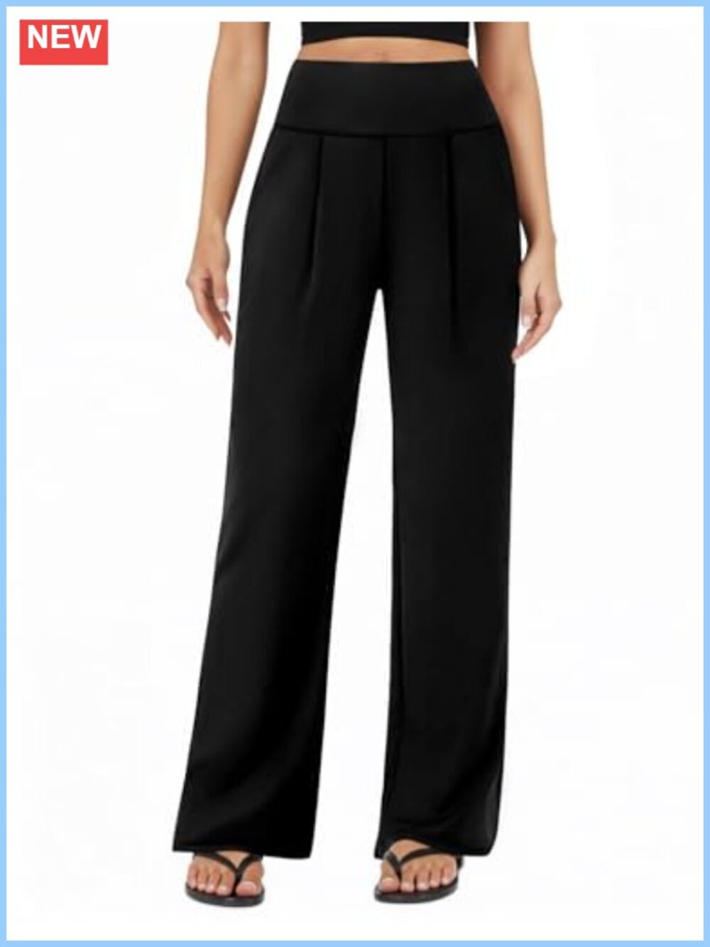 Wide Leg Yoga Pants High Waist Palazzo Trousers with Pockets